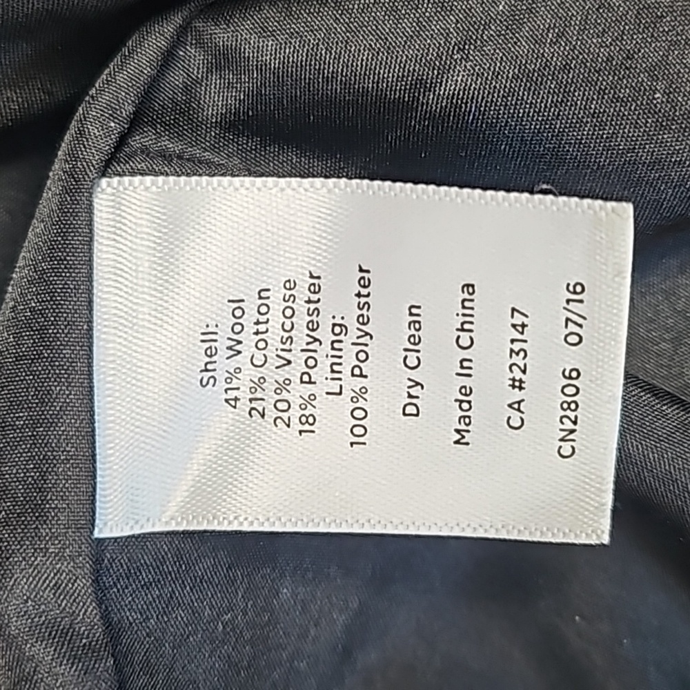 Talbots Wool Blend Tweed Royal Blue Black & White Mod Polka Dot Pattern Skirt - Picture 10 of 13
